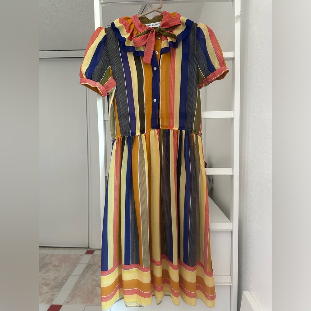 Vintage Yves Jennet Striped Dress